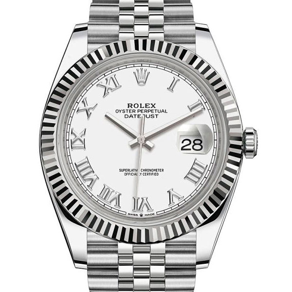 Часы Rolex Datejust White Rom 41 126334