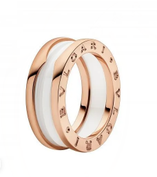 Кольцо Bvlgari B.Zero1 из розового золота с керамикой 16(50) размер