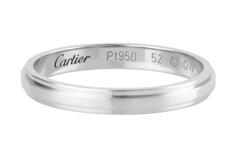 Обручальное кольцо Cartier из платины размеры: 16.5(52)