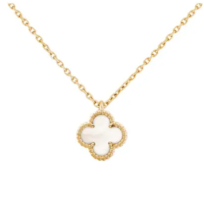 Подвеска Van Cleef & Arpels Sweet Alhambra из желтого золота с перламутром VCARF69100