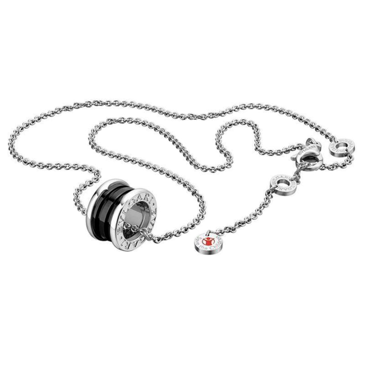 Подвеска с цепочкой Bvlgari Save The Children из серебра с керамикой 349634