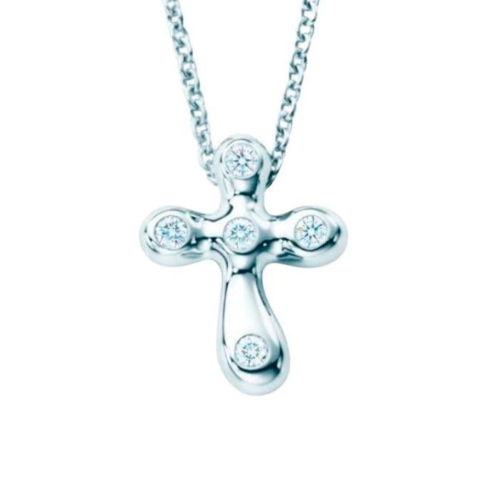 Колье Tiffany & Co. Elsa Peretti из платины с природными бриллиантами