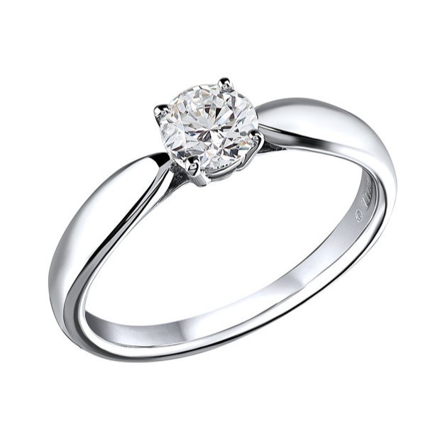 Кольцо Tiffany & Co. Harmony™ из платины с бриллиантом 17.5(55) размер