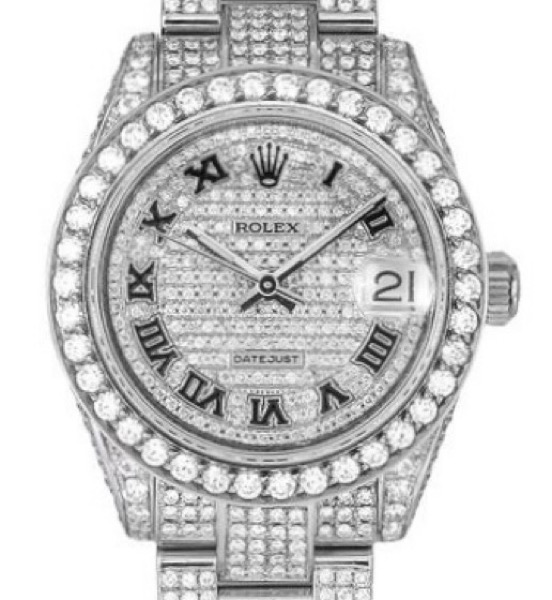 Часы Rolex DateJust 36 Full Diamonds с природными бриллиантами 126200