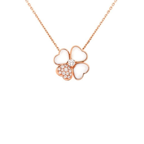 Брошь-подвеска Van Cleef & Arpels Cosmos из розового золота с бриллиантами и перламутром VCARO5BV00