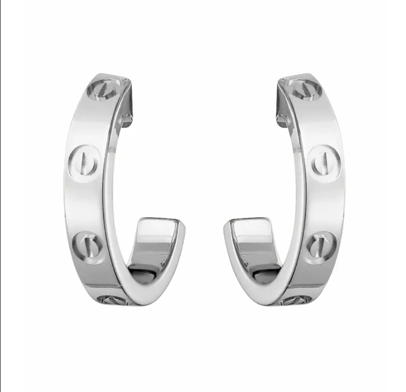 Серьги Cartier Love из белого золота