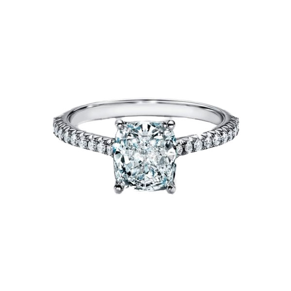 Кольцо Tiffany & Co. Novo™ из платины с бриллиантами 15.25(48) размер