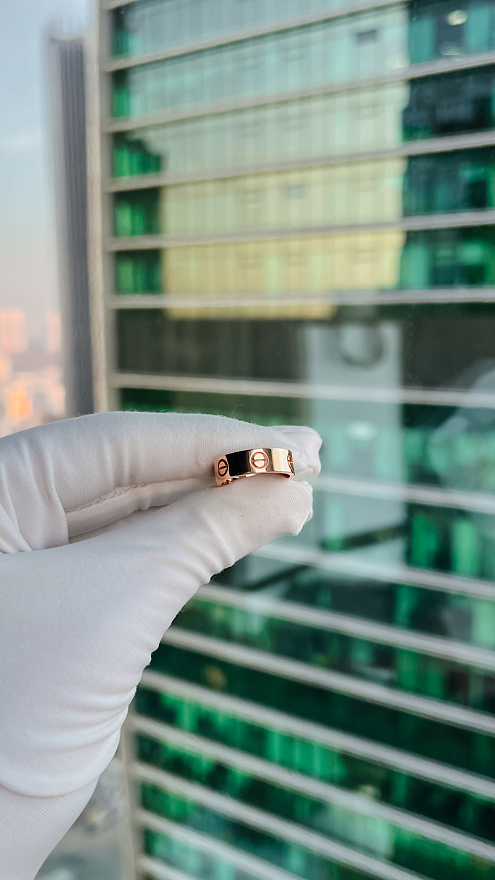 Кольцо Cartier Love из розового золота размеры: 15.5(49), 16(50), 17.5(55), 17.75(56)