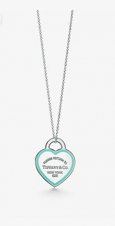 Колье Tiffany & Co. Heart из серебра с эмалью