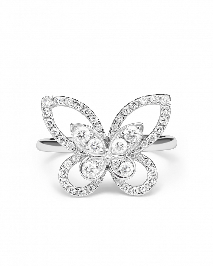 Кольцо Graff Butterfly из белого золота с бриллиантами 15.75(49) размер
