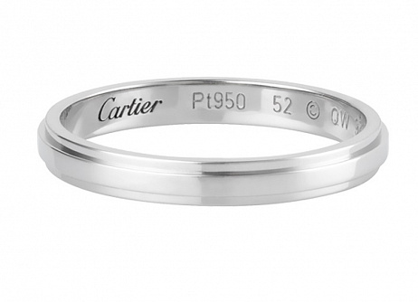 Обручальное кольцо Cartier из платины 17(54) размер