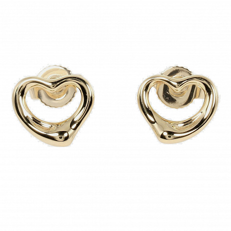 Пусеты Tiffany & Co. Elsa Peretti Open Heart из желтого золота