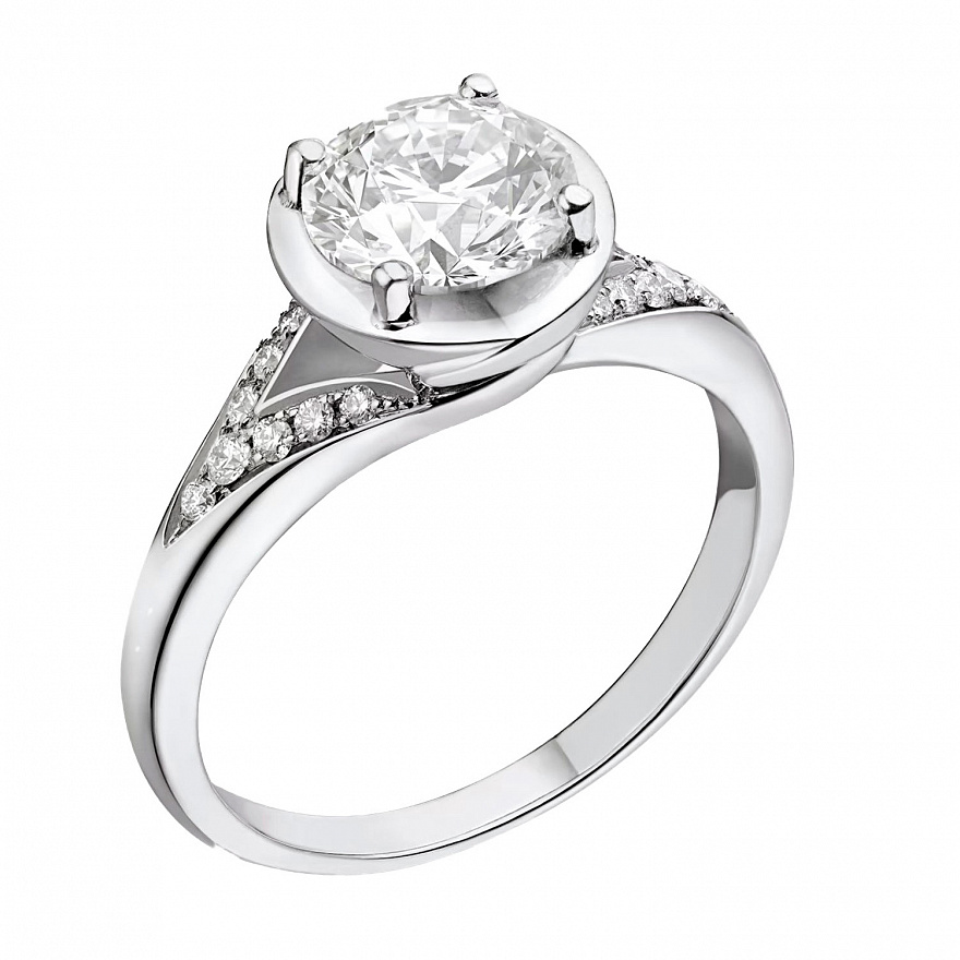 Кольцо Bvlgari Incontro d’Amore из платины с бриллиантами 15.5(49) размер