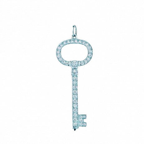 Подвеска Tiffany & Co. Oval Key из платины с природными бриллиантами