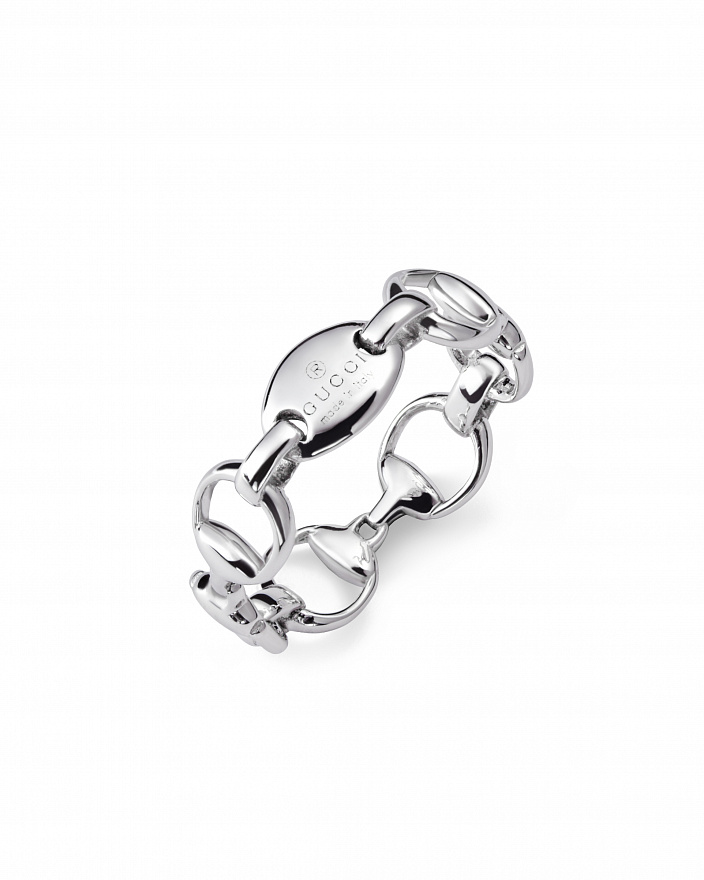 Кольцо Gucci Horsebit из белого золота 17.25 размер