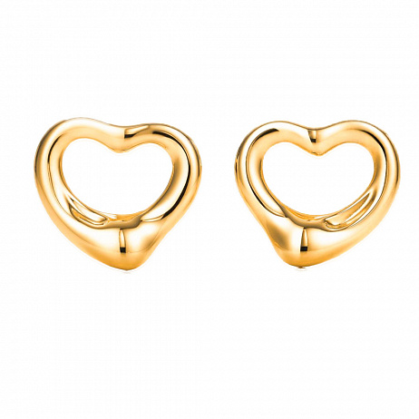 Клипсы Tiffany & Co. Elsa Peretti Open Heart из желтого золота