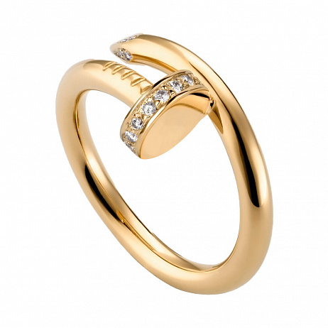 Кольцо Cartier Juste un Clou из желтого золота с природными бриллиантами 18.5(58) размер