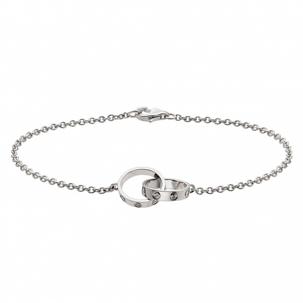 Браслет Cartier Love из белого золота 18 размер