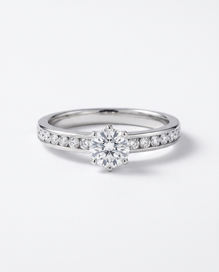Кольцо Tiffany & Co. Harmony из платины с природными бриллиантами 17(54) размер