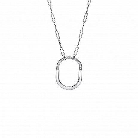 Колье Tiffany & Co. Lock из белого золота с природными бриллиантами