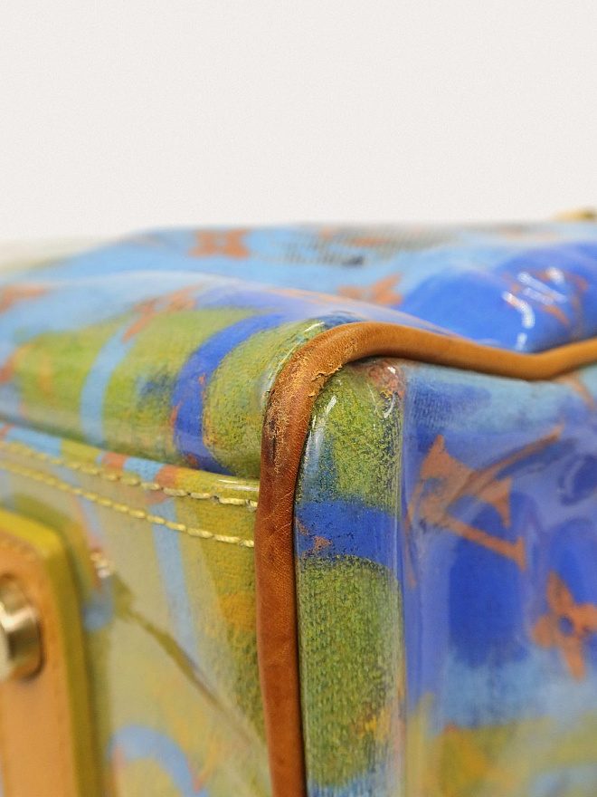 Сумка Louis Vuitton Richard Prince Jaune Denim Defile Weekender PM Pulp