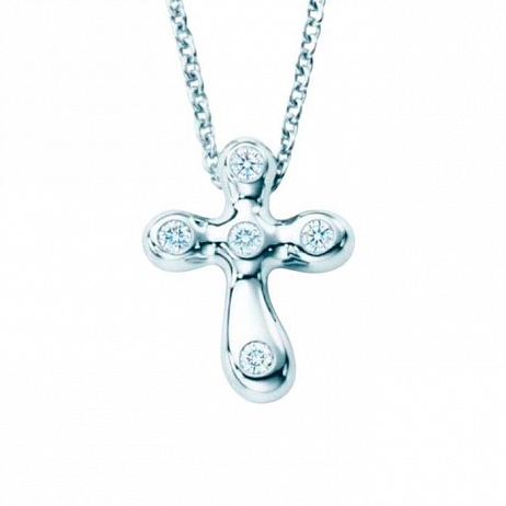 Колье Tiffany & Co. Elsa Peretti из платины с природными бриллиантами