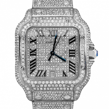 Часы Cartier Santos Fixing 35.1 с природными бриллиантами WSSA0061