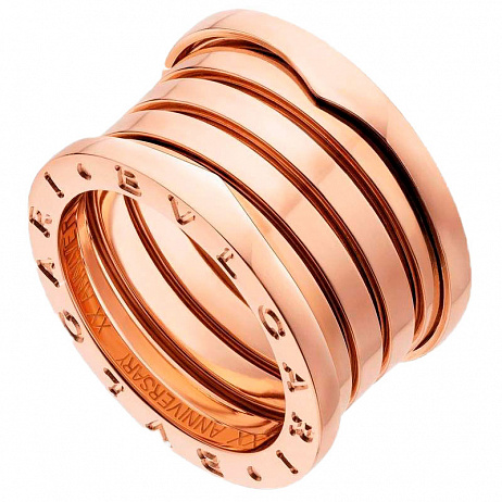 Кольцо Bvlgari B.Zero1 XX Anniversary из розового золота размеры: 16.75(53), 17.75(56)