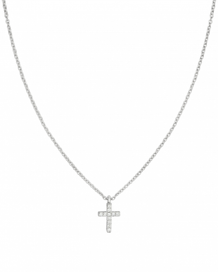 Колье Tiffany & Co. Metro Cross из белого золота с бриллиантами