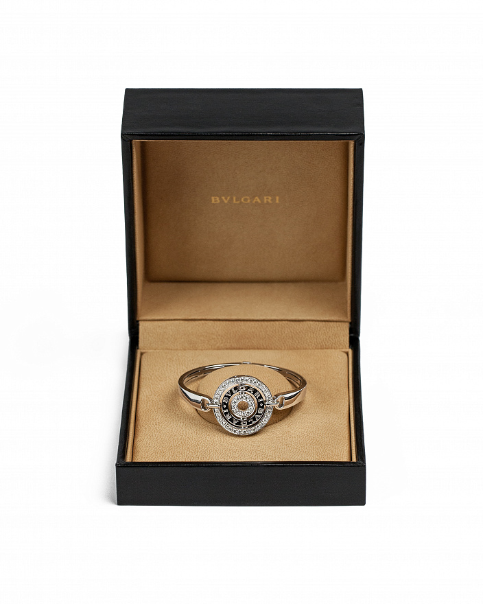 Браслет Bvlgari Astrale Cerchi из белого золота с бриллиантами 15 размер