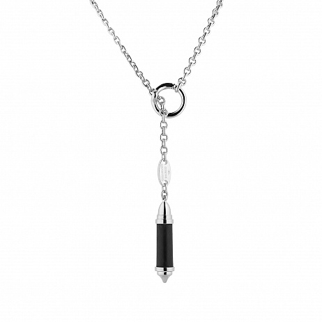 Колье Chaumet Wooden Bullet из белого золота с эбеновым деревом