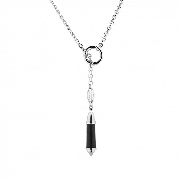 Колье Chaumet Wooden Bullet из белого золота с эбеновым деревом