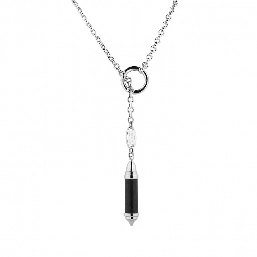 Колье Chaumet Wooden Bullet из белого золота с эбеновым деревом