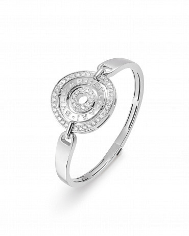 Браслет Bvlgari Astrale Cerchi из белого золота с бриллиантами 15 размер