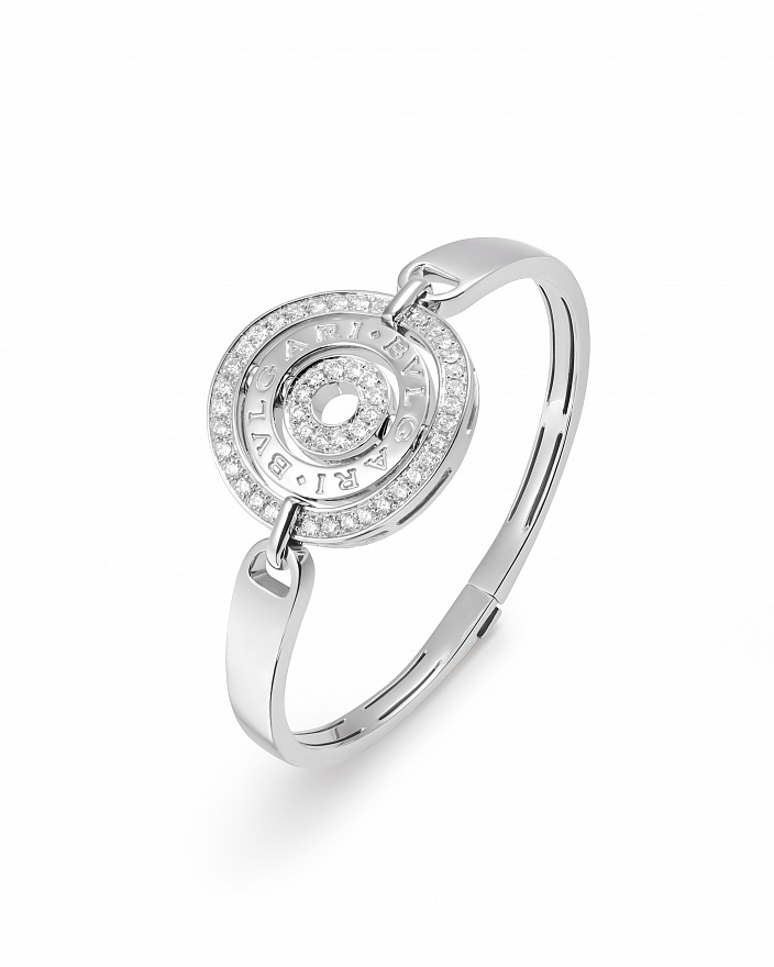 Браслет Bvlgari Astrale Cerchi из белого золота с бриллиантами 15 размер