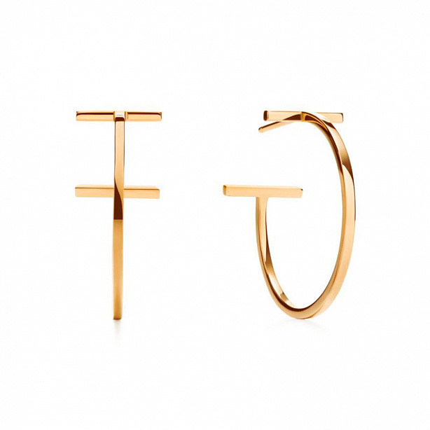 Серьги Tiffany & Co. T из желтого золота