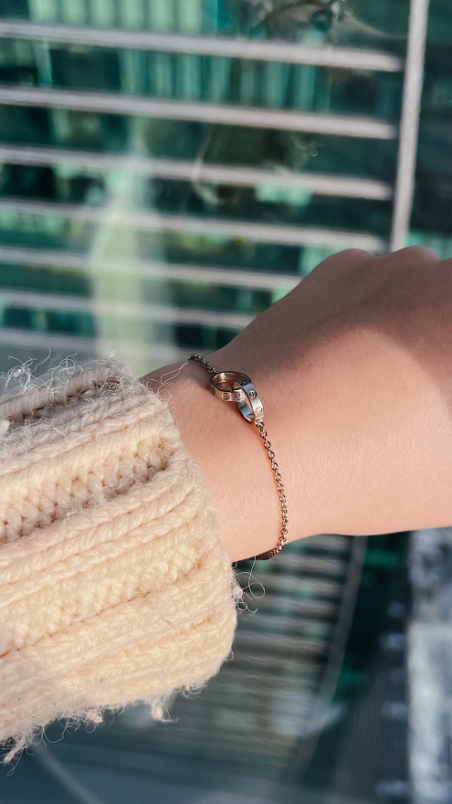 Браслет Cartier Love из белого золота 18 размер