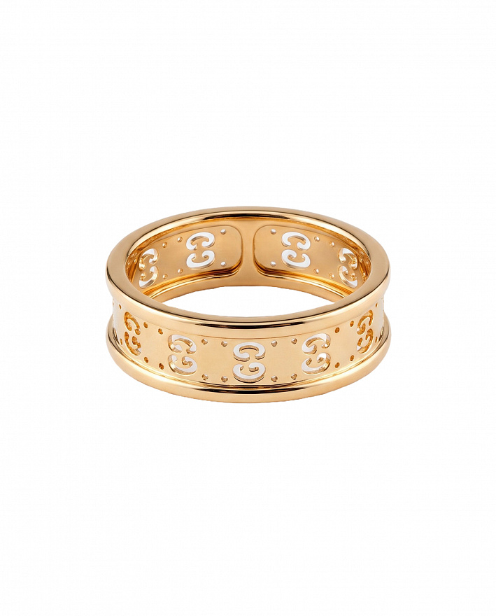 Кольцо Gucci Icon Logo из желтого золота 16.5(52) размер