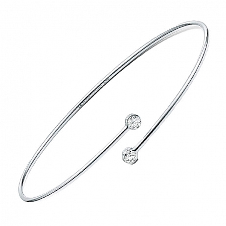 Браслет Tiffany & Co. Elsa Peretti™ Diamond Hoop из платины с природными бриллиантами 17 размер