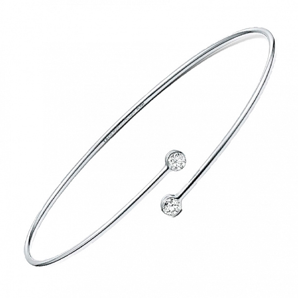 Браслет Tiffany & Co. Elsa Peretti™ Diamond Hoop из платины с природными бриллиантами 17 размер