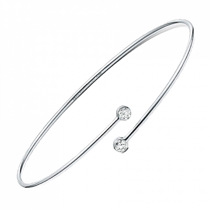 Браслет Tiffany & Co. Elsa Peretti™ Diamond Hoop из платины с природными бриллиантами 17 размер