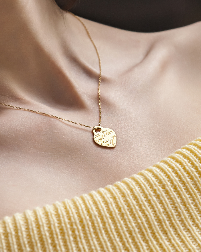 Колье Tiffany & Co. Heart I Love You из желтого золота