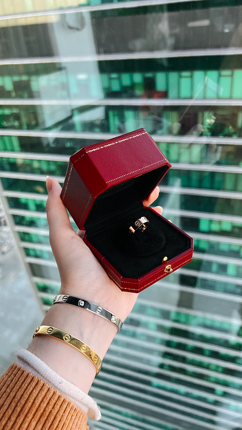 Кольцо Cartier Love из розового золота размеры: 15.5(49), 16(50), 17.5(55), 17.75(56)