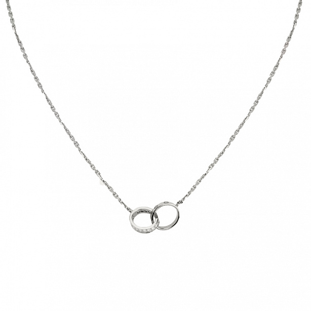 Колье Cartier Love из белого золота с бриллиантами