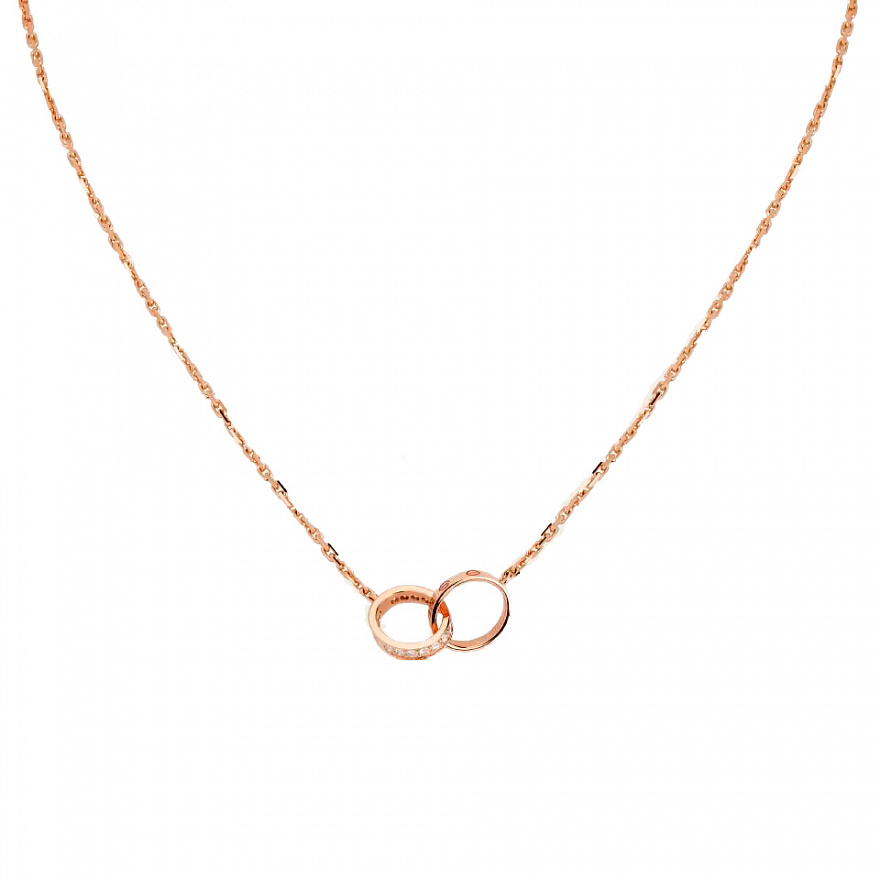 Колье Cartier Love из розового золота с природными бриллиантами