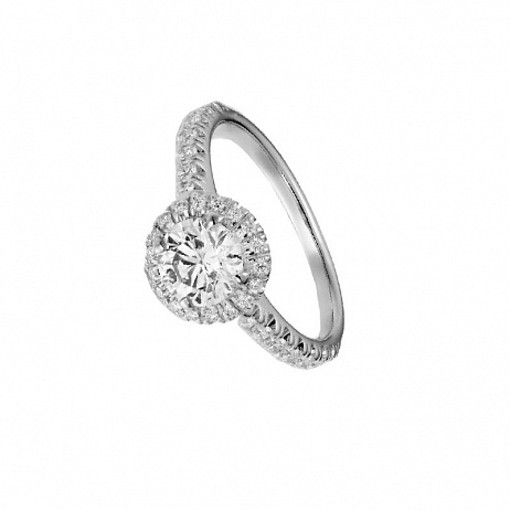 Кольцо Cartier Destinée из платины с бриллиантами 15.25(48) размер