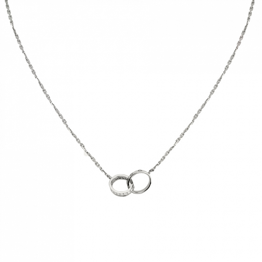 Колье Cartier Love из белого золота с природными бриллиантами