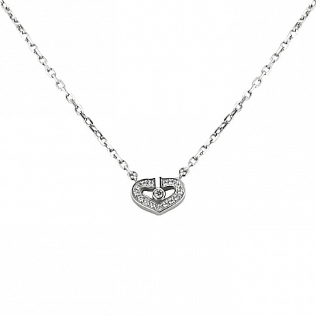 Колье Cartier Coeur et Symboles из белого золота с природными бриллиантами