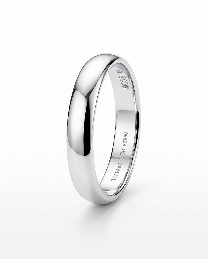 Обручальное кольцо Tiffany & Co.  Forever из платины 17.5(55) размер