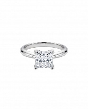 Кольцо Tiffany & Co. из платины с природным бриллиантом 15.75 (49) размер